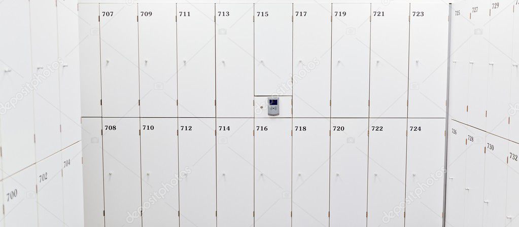 White change room lockers