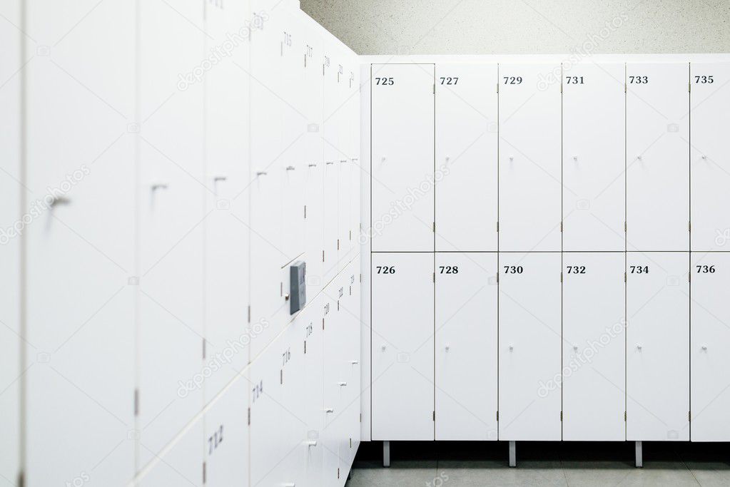 White change room lockers