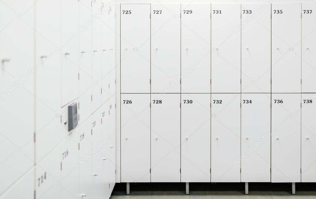 White change room lockers