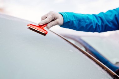 Kadın açık araba ön cam sıyırıcı Tuzlama