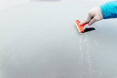 Kadın açık araba ön cam sıyırıcı Tuzlama