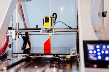 3D yazıcı baskı kırmızı plastik bileşen