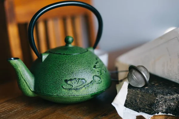 Asiatique chinois pressé pu-erh thé — Photo