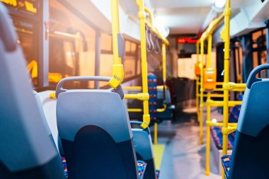 Modern şehir otobüs iç ve koltuk