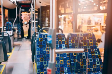 Modern şehir otobüs iç ve koltuk