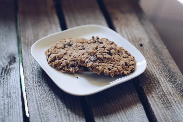 Delicious healthy oatmeal cookies — Stock Photo, Image