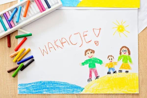 Wakacje - parola polacca per le vacanze estive — Foto Stock