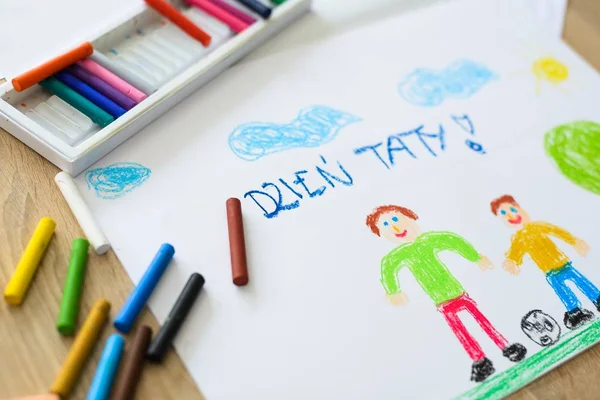 Dzien taty - polnisches Wort für Vatertag — Stockfoto
