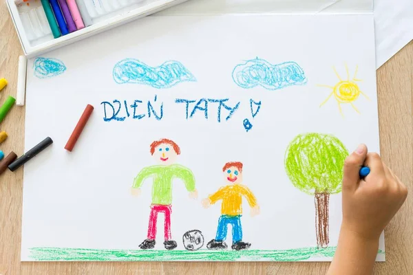 Dzien taty - palabra polaca para el día del padre — Foto de Stock