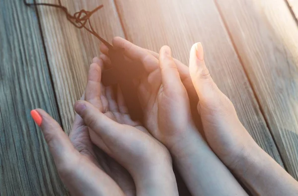 Mother and son praying together — Stock Photo, Image