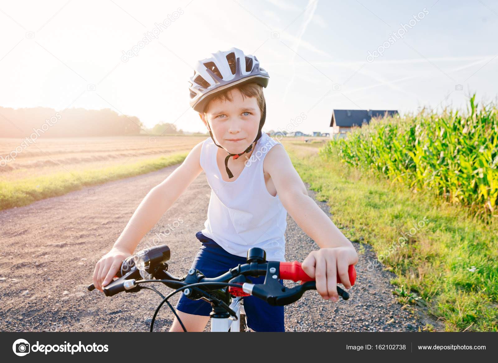 helmet on bike