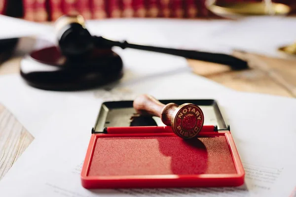Estampador de tinta pública de notario metálico — Foto de Stock