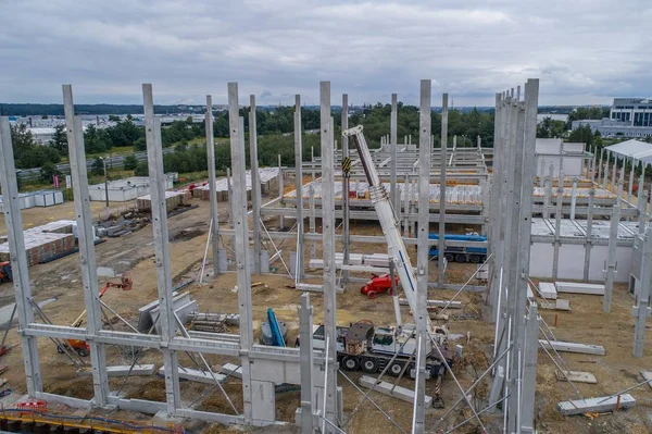 Luftaufnahme auf Baustelle — Stockfoto