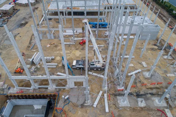 Luftaufnahme auf Baustelle — Stockfoto