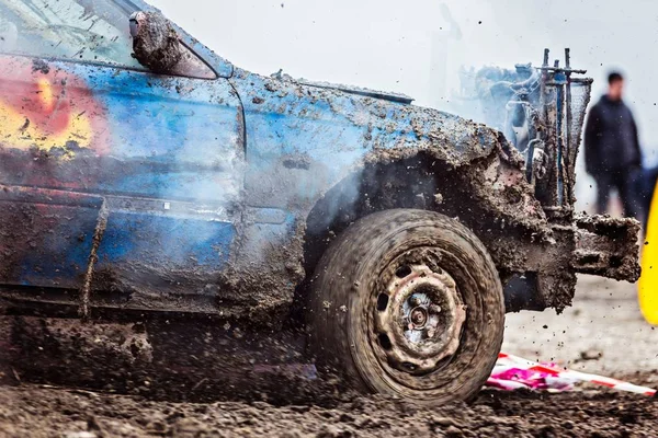 Wreck car dirt race — Stock Photo, Image