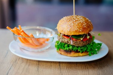 Nohut ile lezzetli Meksika vejetaryen burger