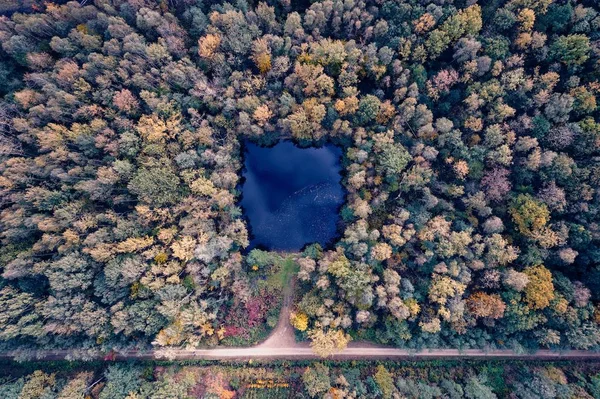 Αεροφωτογραφία της πλατείας σχήμα λίμνης — Φωτογραφία Αρχείου