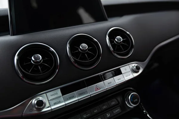 Car air vents and air conditioner control panel. — Stock Photo, Image