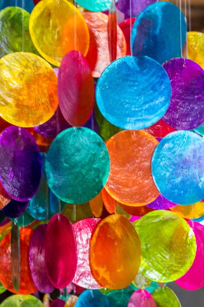 Colourful painted shell decorations — Stock Photo, Image