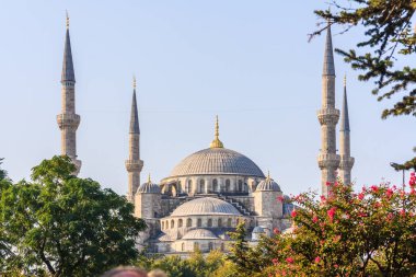 Mavi caminin manzarası