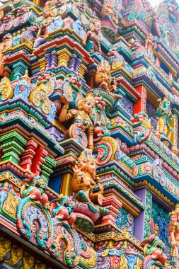 Sri Maha Mariamman Tapınağı 'nın detayları.