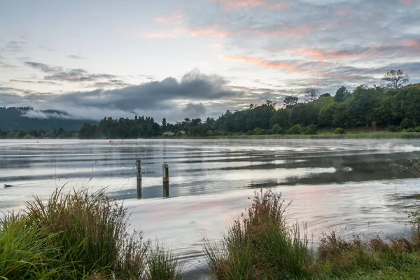 Dawn, Lake Okareka, — Stock Photo, Image