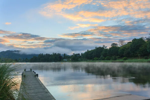 Dawn, Lake Okareka, — Stock Photo, Image