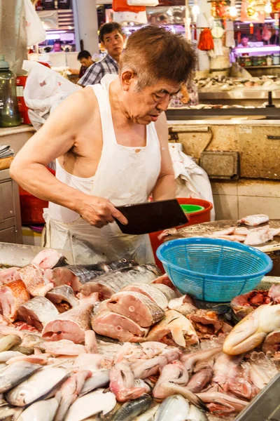 Singapour Novembre 2016 Poisson Marché Humide Tiong Bahru Marché Est — Photo