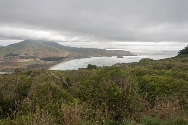 Low Cloud View Sandfly Bay Otago Peninsular South Island New — Stock Photo, Image