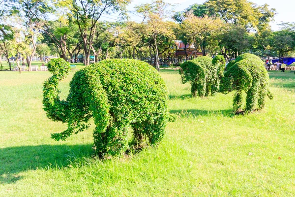 Elefantes Topográficos Lumphini Park Bangkok Tailandia —  Fotos de Stock