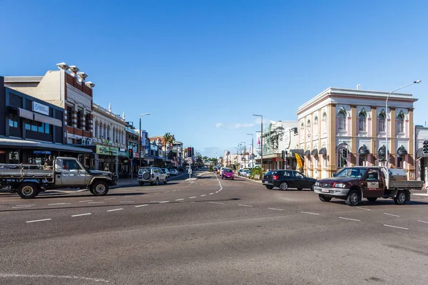 Townsville Autralia Maio 2015 Trânsito Que Atravessa Rua Flinders Cidade — Fotografia de Stock
