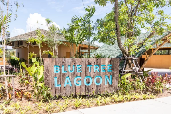 Пхукет Таиланд Октября 2019 Года Знак Blue Tree Lagoon Аквапарк — стоковое фото