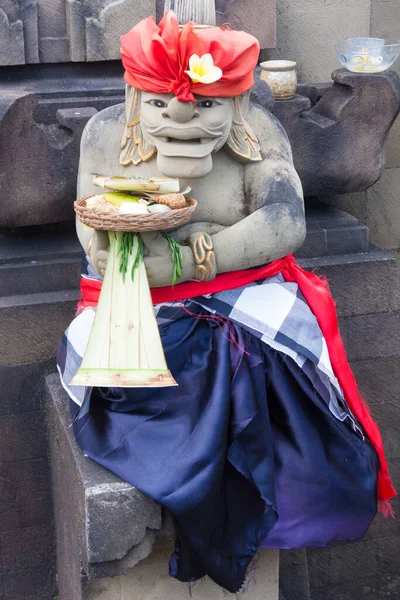 Gekleideter Schrein Vor Einem Tempel Bali Indonesien — Stockfoto