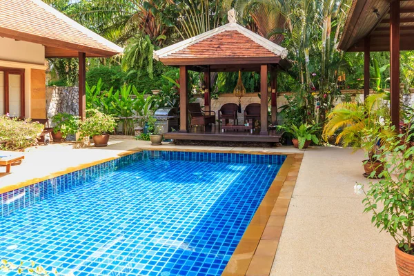 Swimming pool in tropical villa, Phuket, Thailand