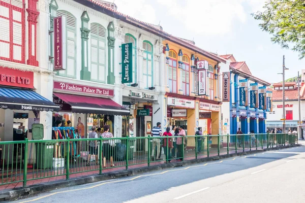 Σιγκαπούρη Ιουλίου 2019 Σειρά Από Shophouses Στη Μικρή Ινδία Πολλά — Φωτογραφία Αρχείου