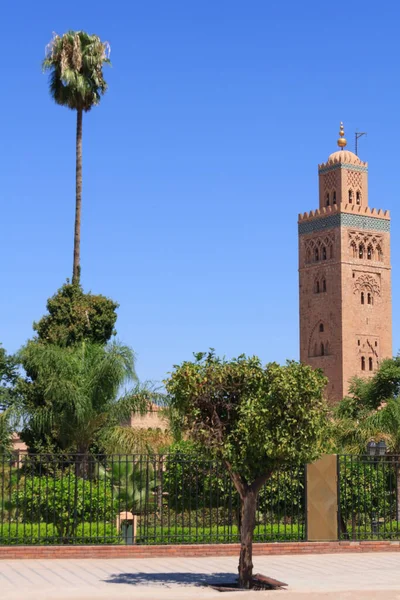 Katoubia Moskee Minaret Marrakesh Marokko Noord Afrika — Stockfoto