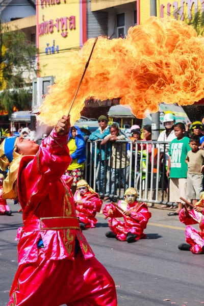 Khon Kaen Novembre 2009 Guerrier Chinois Mangeur Feu Festival Soie — Photo