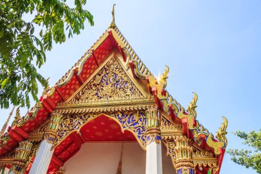 Tapınağın Gable End, Wat Pho, Bangkok, Tayland