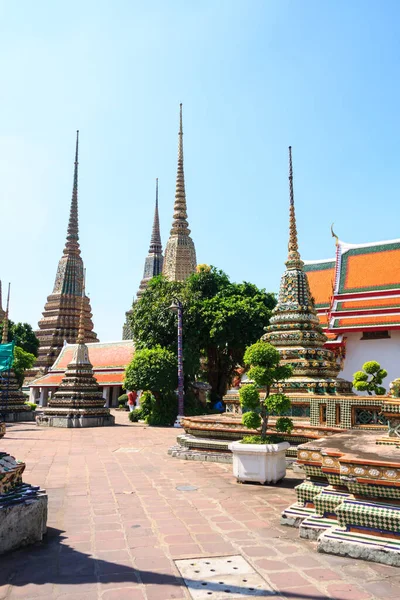 Stupas Wat Pho Bangkok Tailandia — Foto de Stock