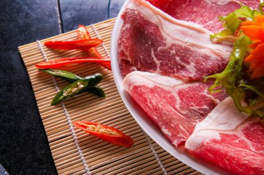 ham wagyu taze karşılamak için hazır yemek shabu shabu için