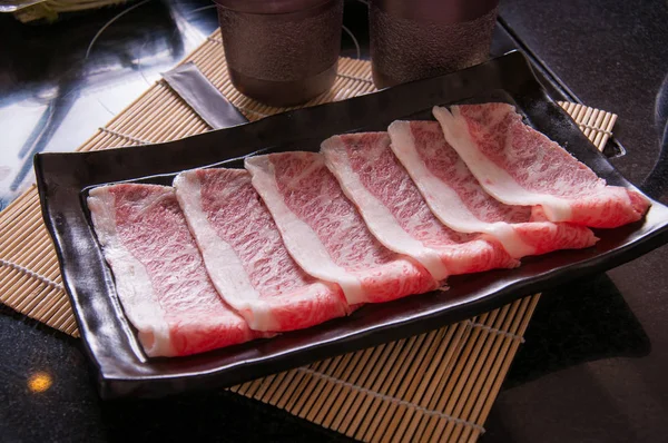 Mentah wagyu segar memenuhi siap untuk makan — Stok Foto