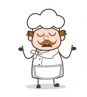 Çizgi film Şef gösteren boş eller kavramı vektör