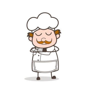 Çizgi film Şef dua vektör kavramı