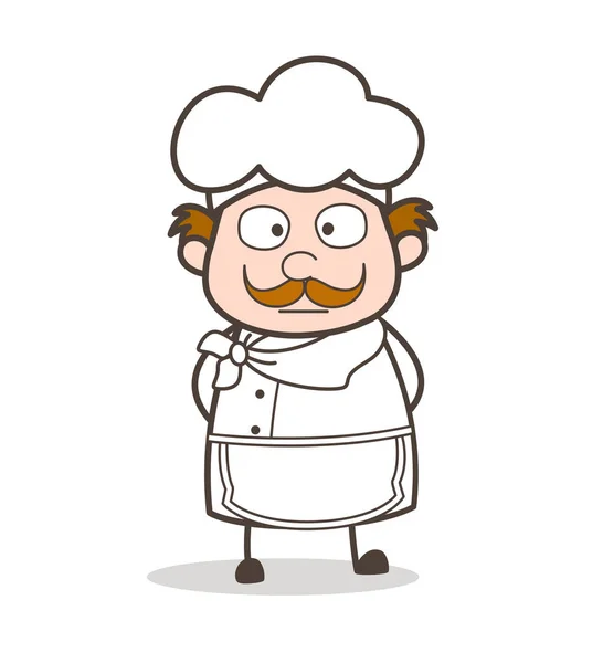 Cartoon Chef schokkend gezicht vectorillustratie — Stockvector