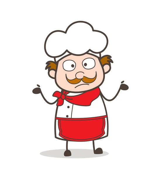 Cartoon Chef Surprised Face Vector Illustration — Stock Vector