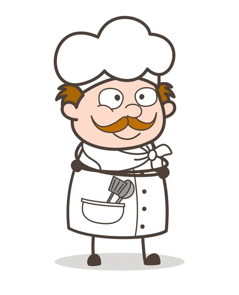 Rajzfilm Chef mosolygó arc vektoros illusztráció — Stock Vector