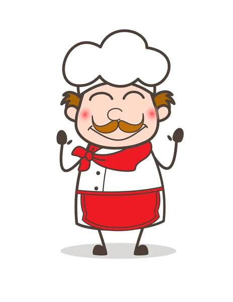 Dessin animé rougissant Chef Visage — Image vectorielle