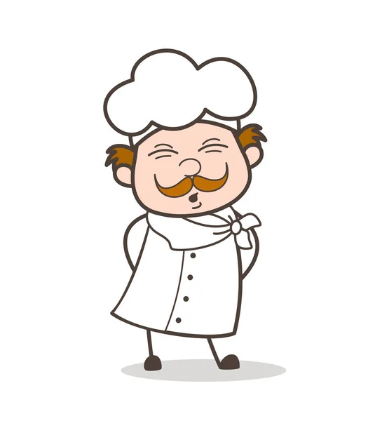 Dibujos Animados Chef Divertido Actuando — Vector de stock