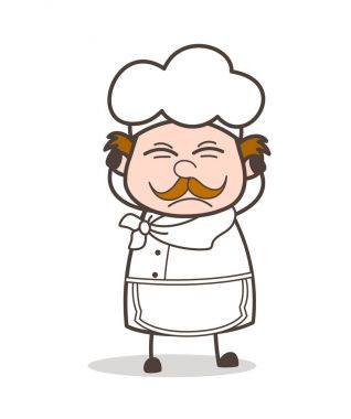 Yüz ifade karikatür Şef sinirli