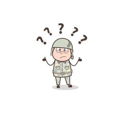 Karikatür karışık ordu adam vektör